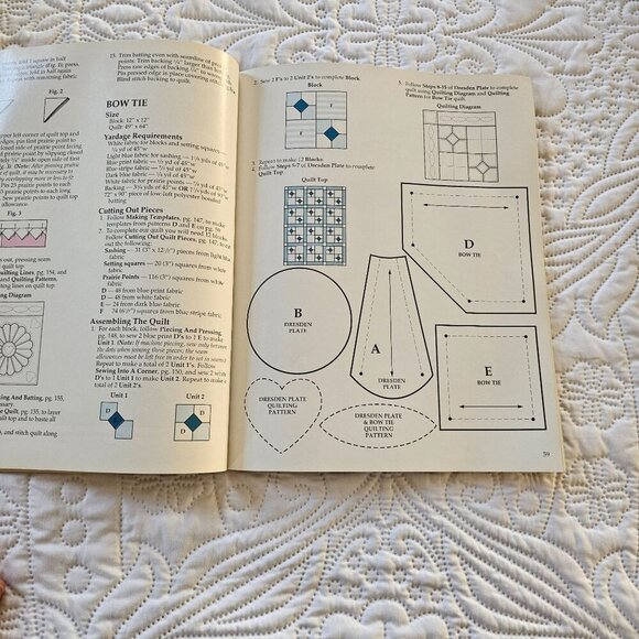 In Love With Quilts Book, 1993 Quilting Patterns & Instructions, Softcover - Picture 6 of 12